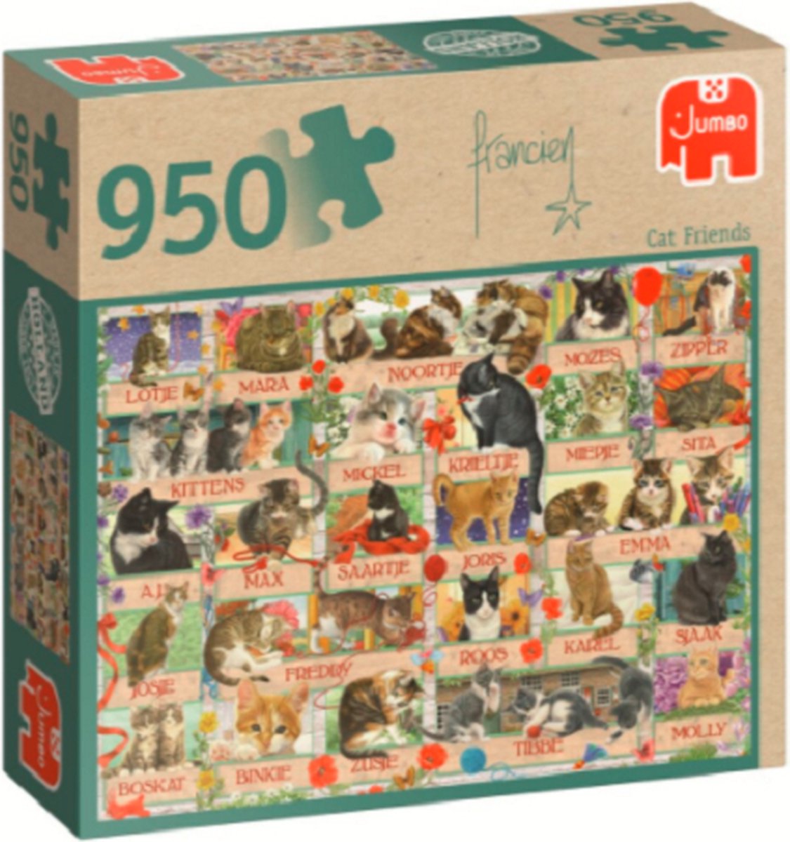   Francien Cat katten Friends Puzzel - 950 stukjes