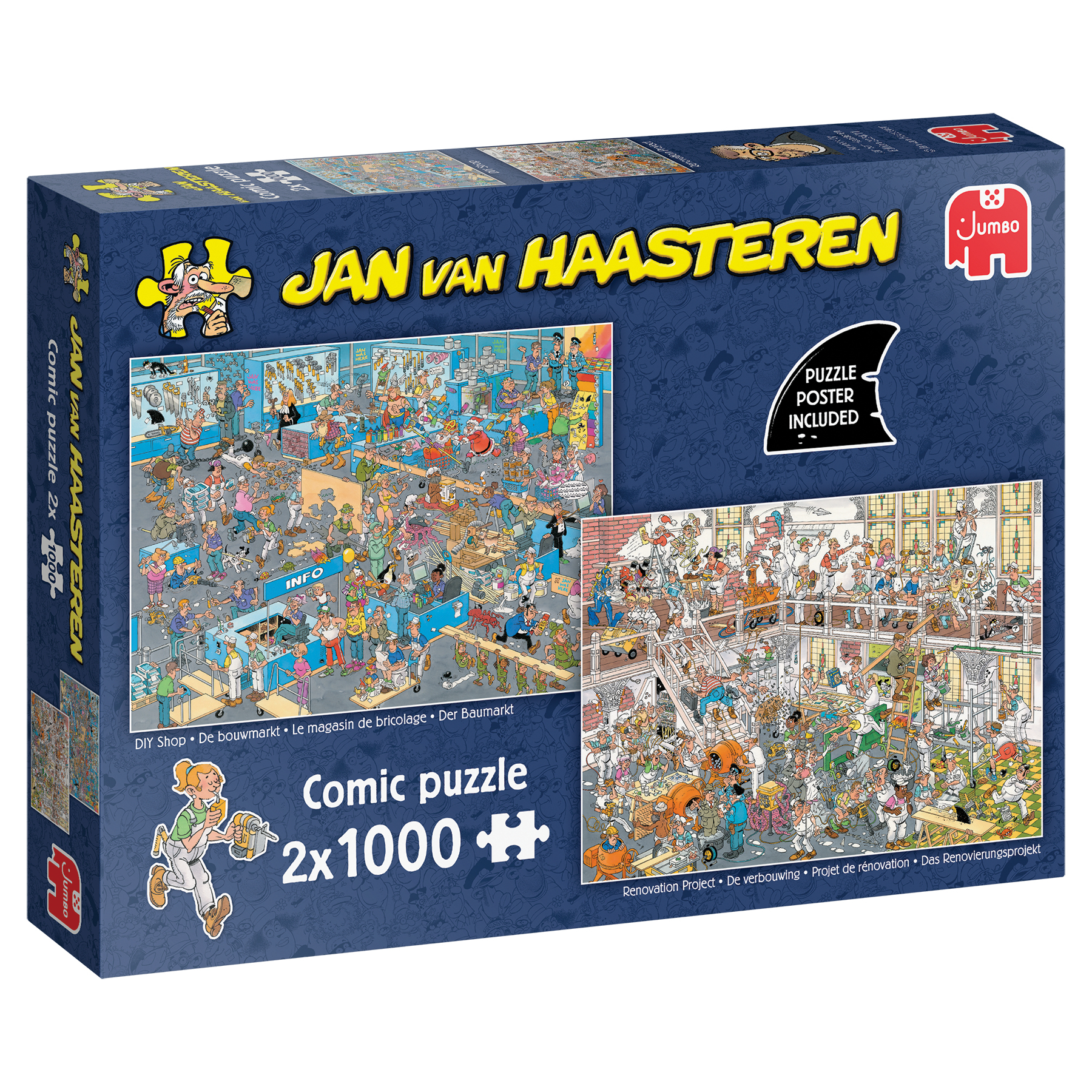   Jan van Haasteren de bouwmarkt en verbouwing 2x1000 stukjes