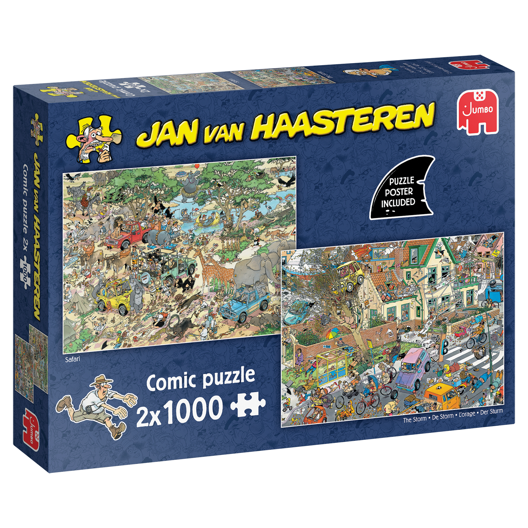   Jan van Haasteren safari en storm 2x1000 stukjes