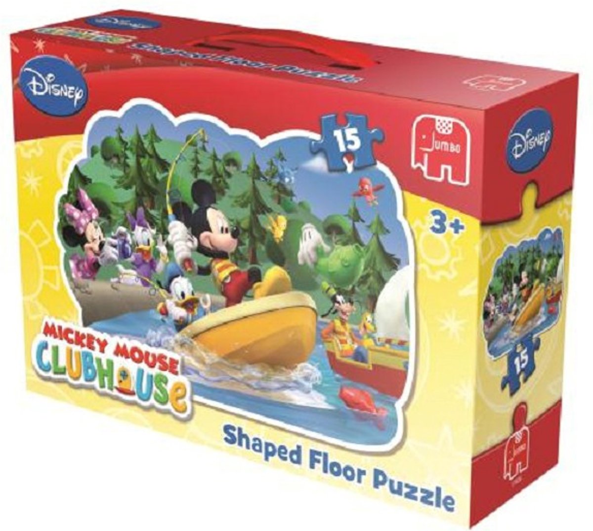   Mickey Mouse - Gevormde Vloerpuzzel - 15 stukjes