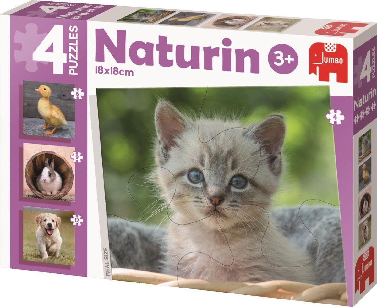 Jumbo Premium Collection - 4 kinder dierenpuzzels 31 stukjes