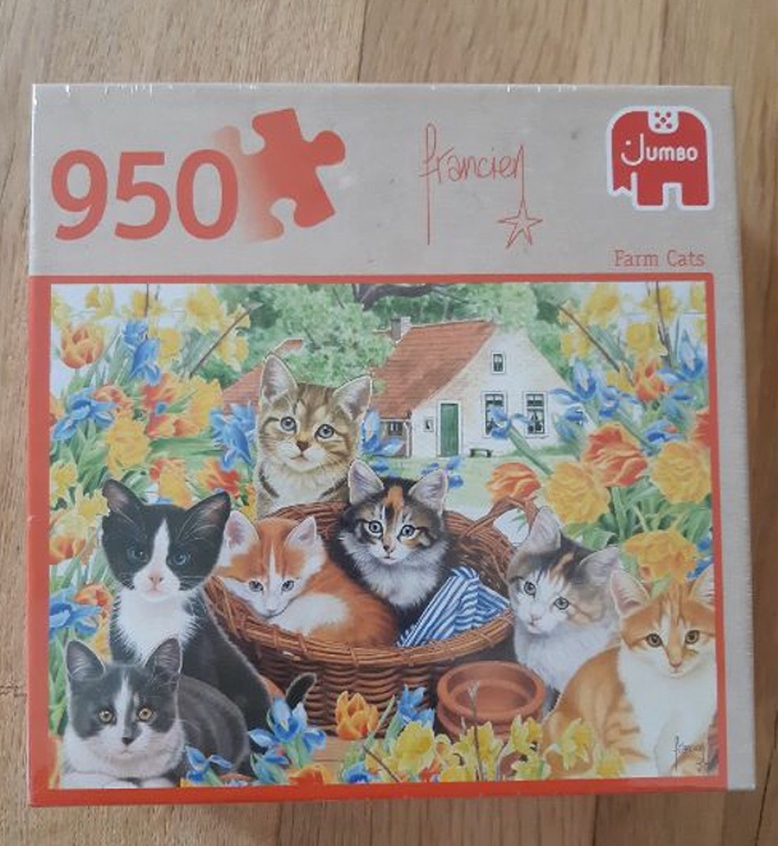   Premium Collection Puzzel Farm Cats - boerderij poesen - 950 stukjes