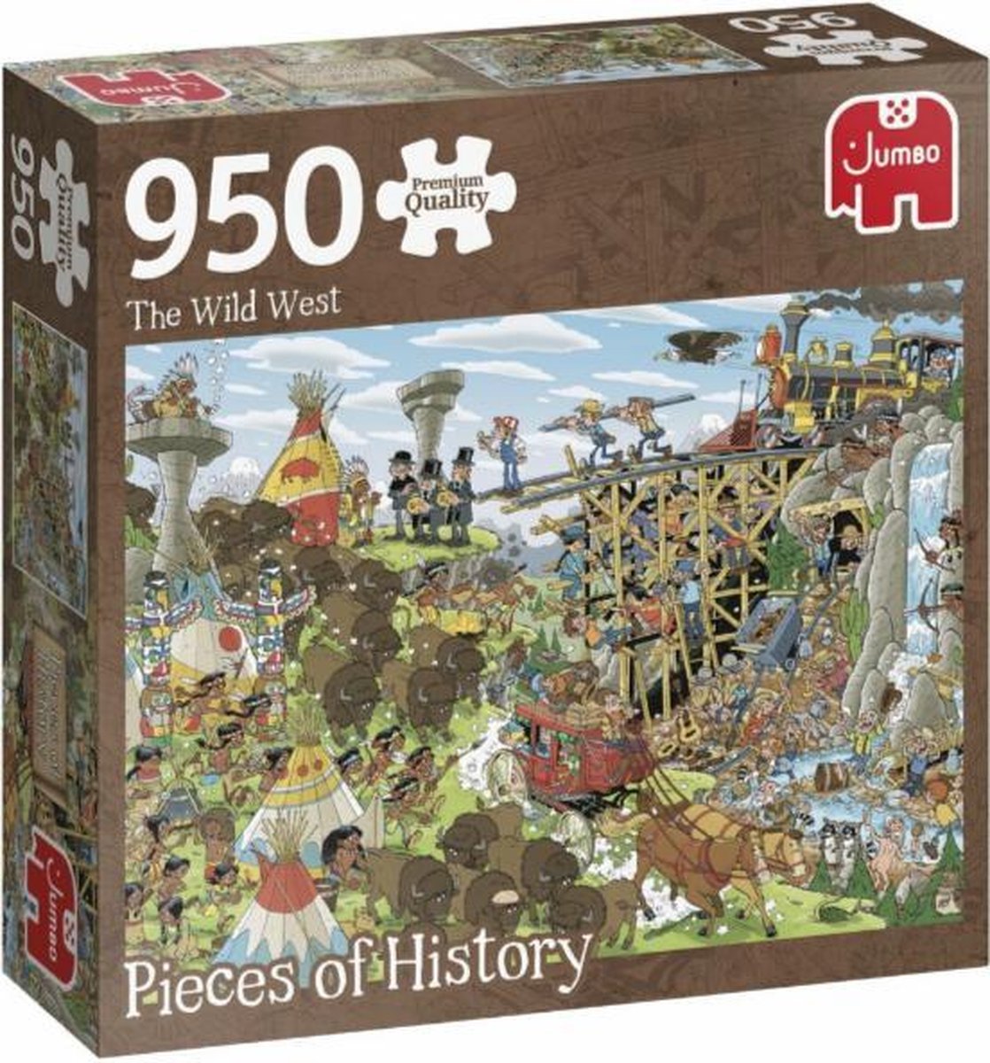   Premium Collection Puzzel Pieces of History: The Wild West - Legpuzzel - 950 stukjes