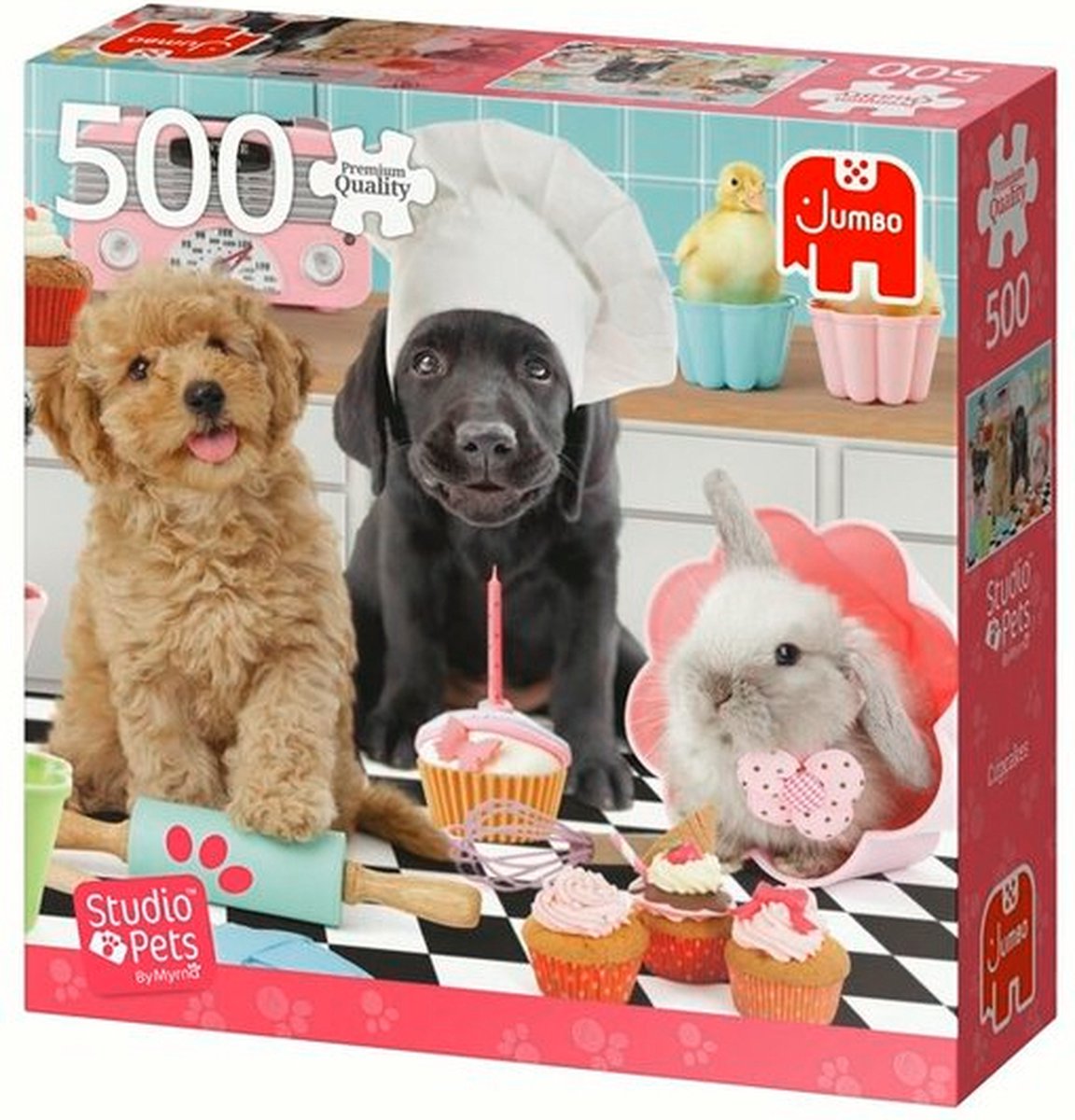   Puzzel Studio Pets dieren Cupcakes 500 Stukjes