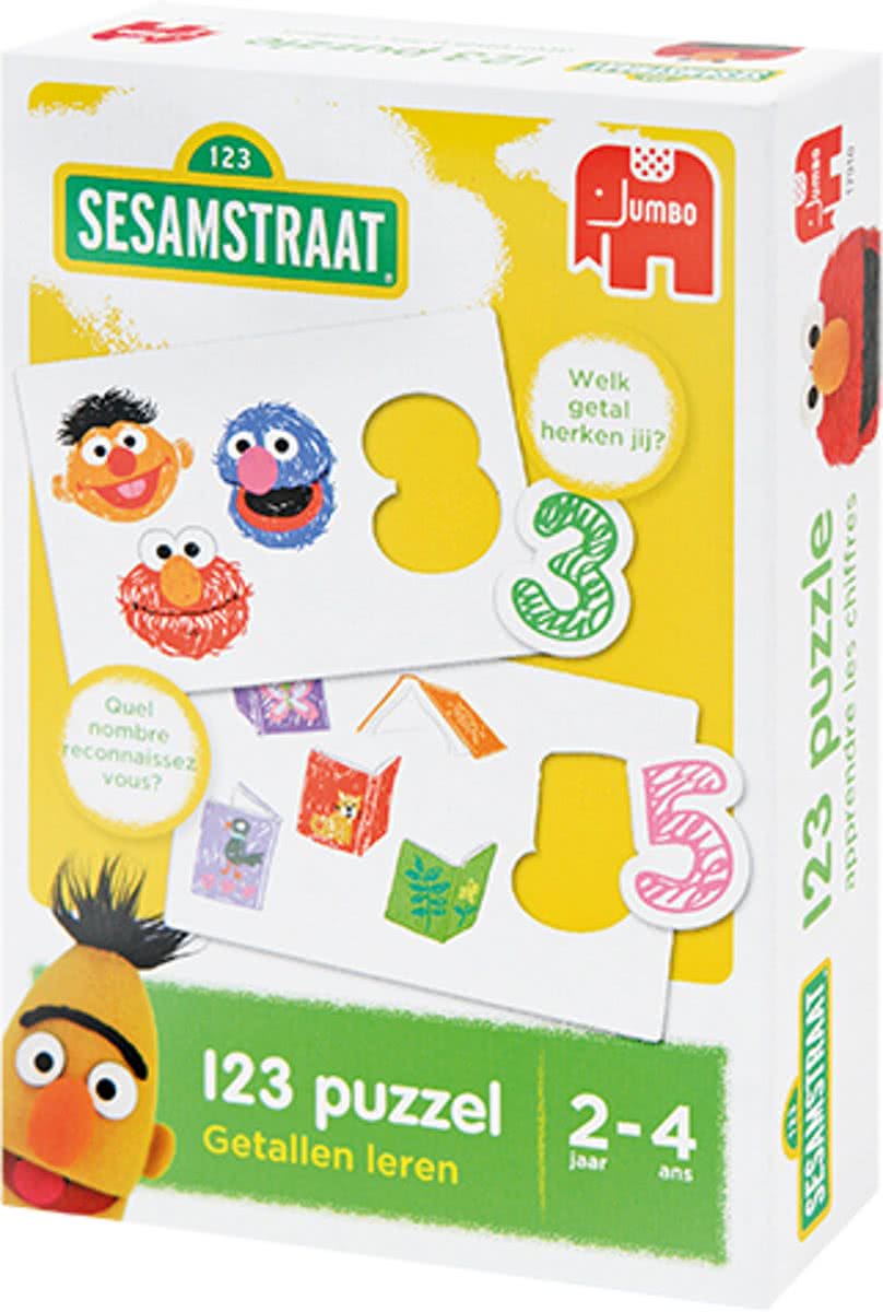 Sesamstraat Puzzelparen 123 - Educatief Spel