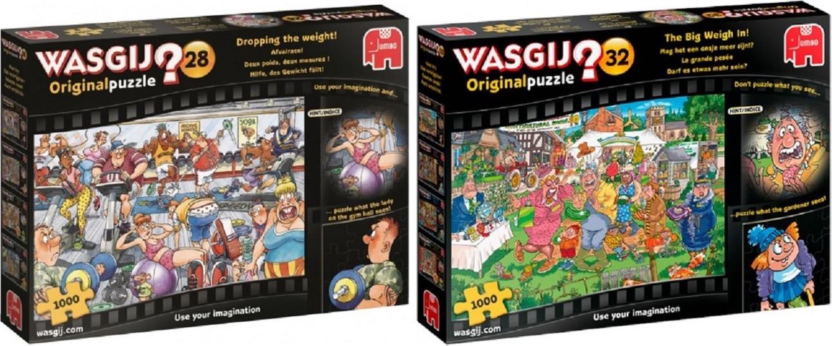 Set Wasgij Combi Original 28 en Orignal 32 (puzzels 2x 1000 stukjes)