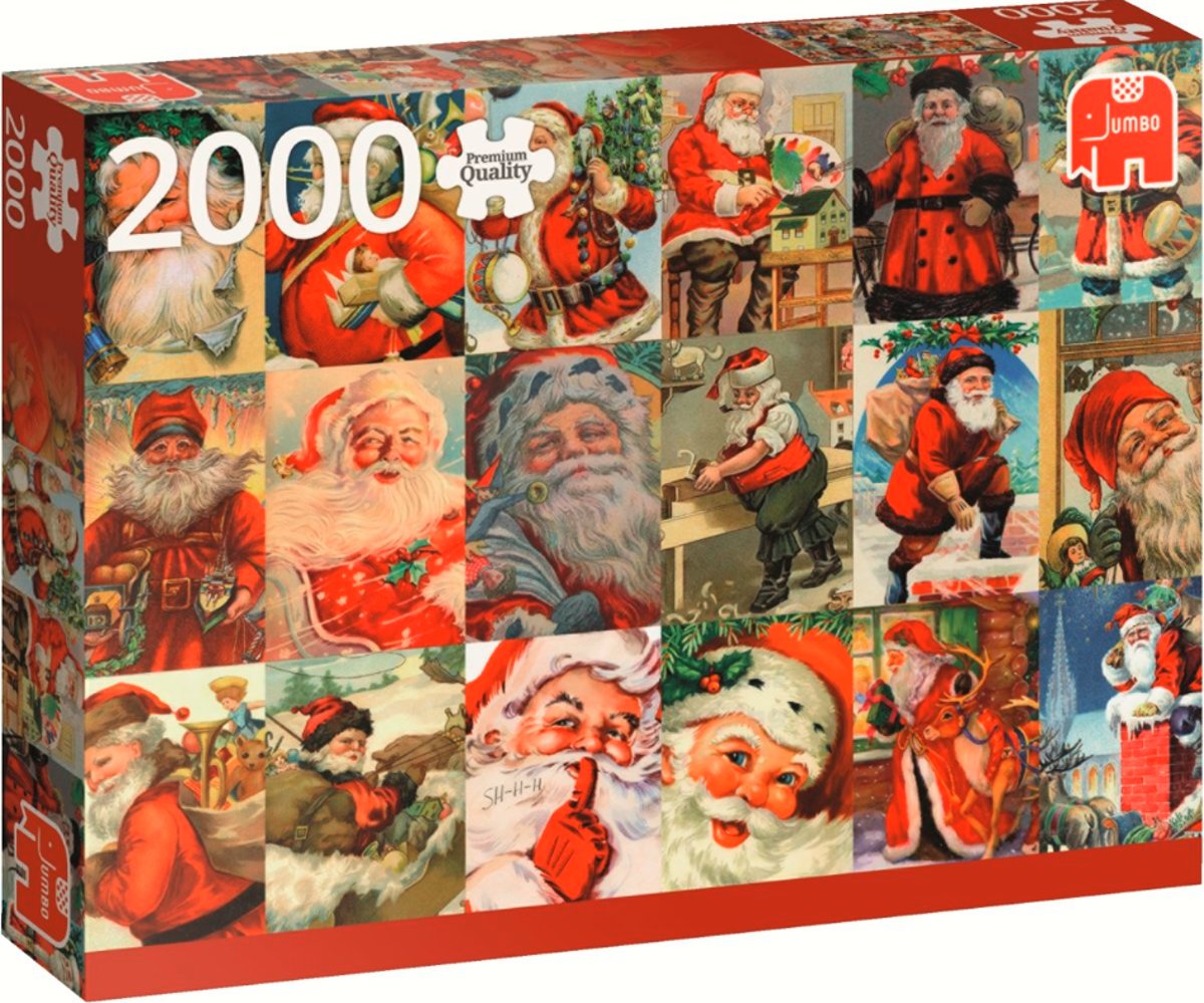 Vintage Kerstmannen - Puzzel 2000 stukjes