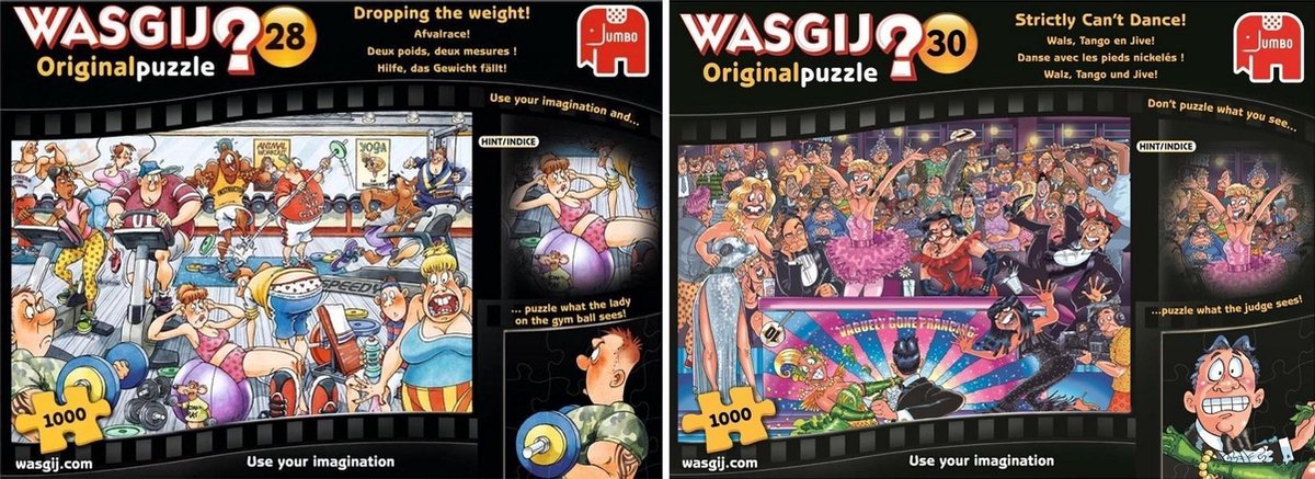 Wasgij Original 28 Afvalrace en Original 30 Wals Tango en Jive (Set 2x 1000 stukjes)