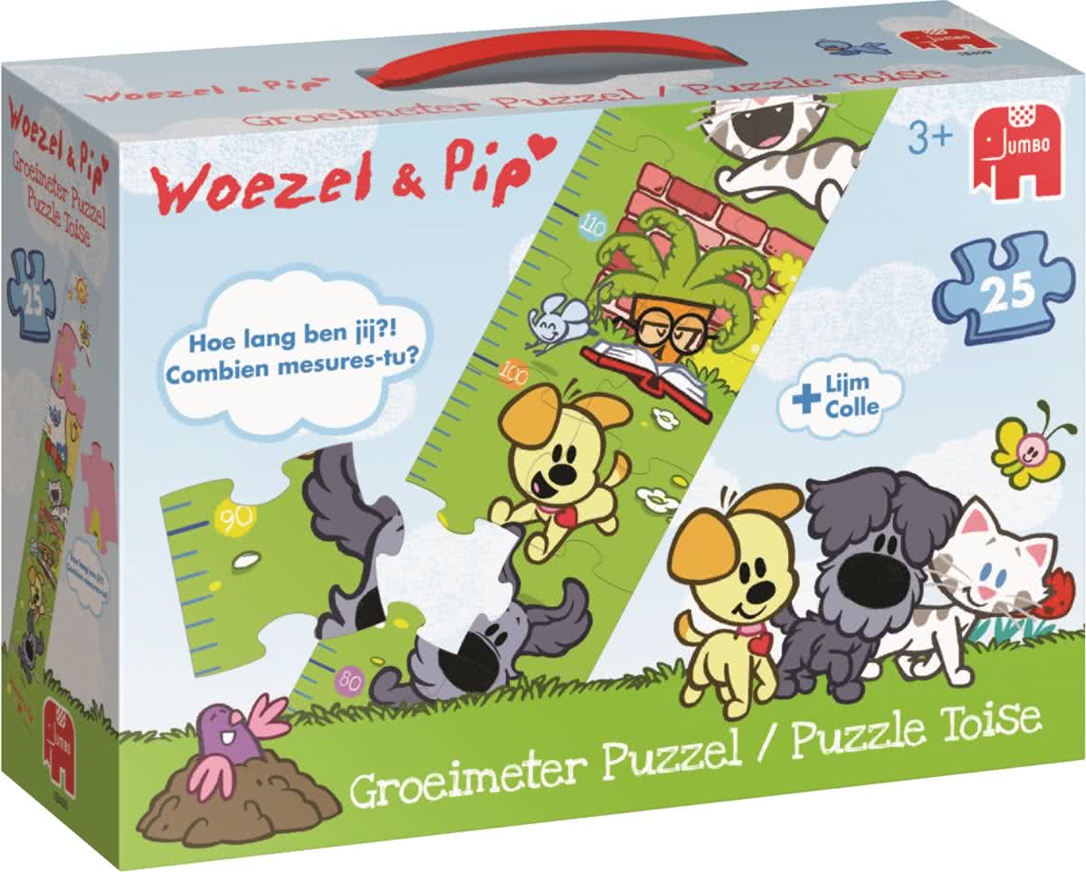 Woezel & Pip Groeimeter Puzzel 25 Stukjes