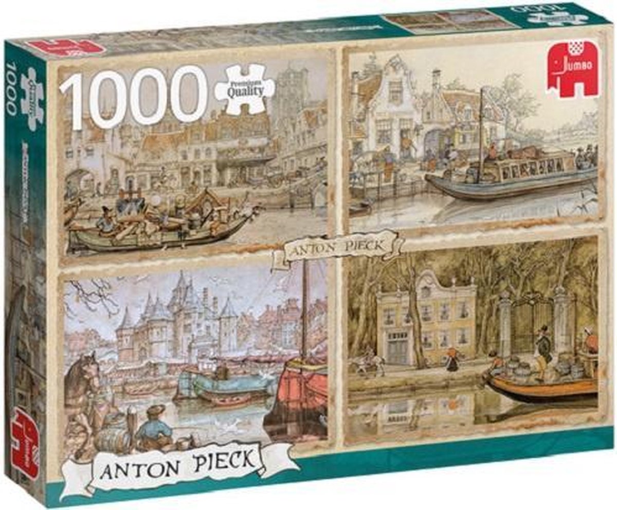 legpuzzel Anton Pieck: Canal Boats 1000 stukjes