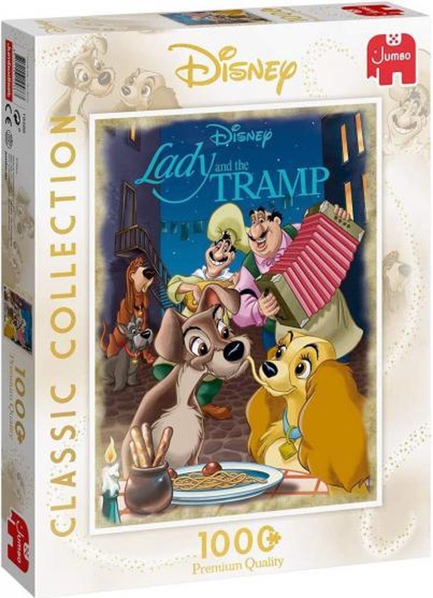 legpuzzel Disney Lady en de Vagebond 1000 stukjes