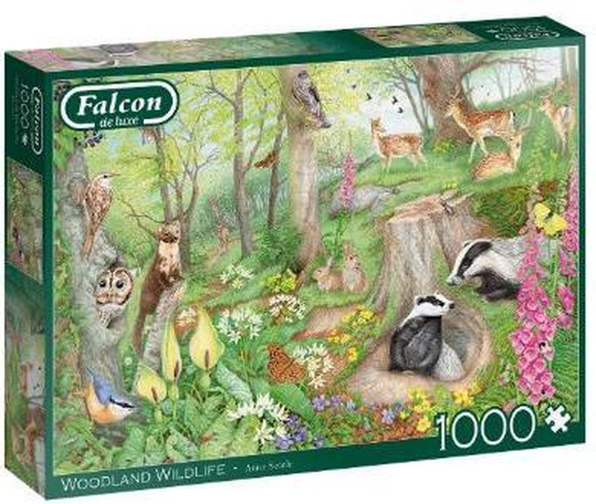 legpuzzel Woodland Wildlife 68 x 50 cm karton 1000 stukjes