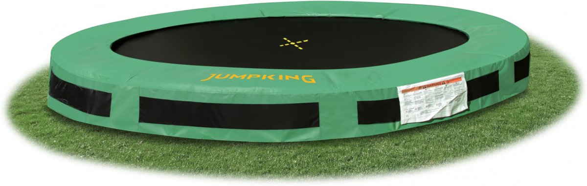 Jumpking Trampoline Inground Classic 4,27 Meter Zwart/groen