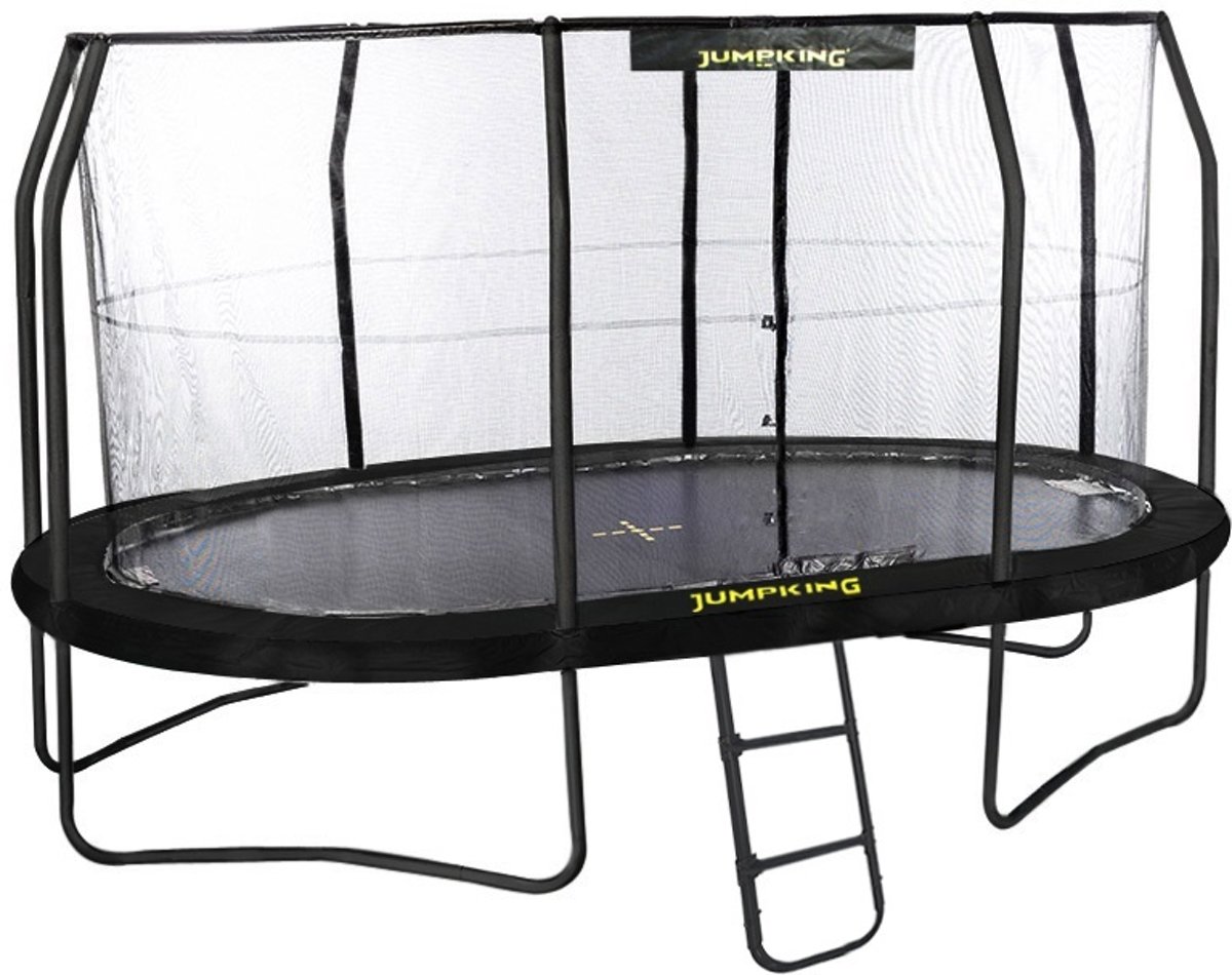 Jumpking Trampoline Met Net En Ladder Jumppod Oval 457 X 305 Cm Zwart (2016)