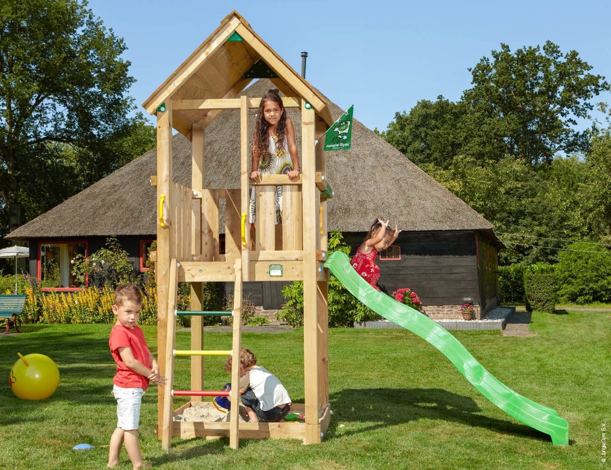 Houten Speeltoestel voor Kleine Tuin - Jungle Club