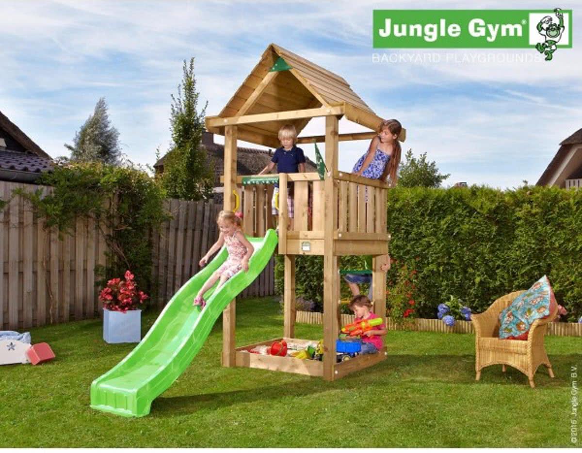 Jungle Gym Speeltoren met Glijbaan (lichtgroen) House