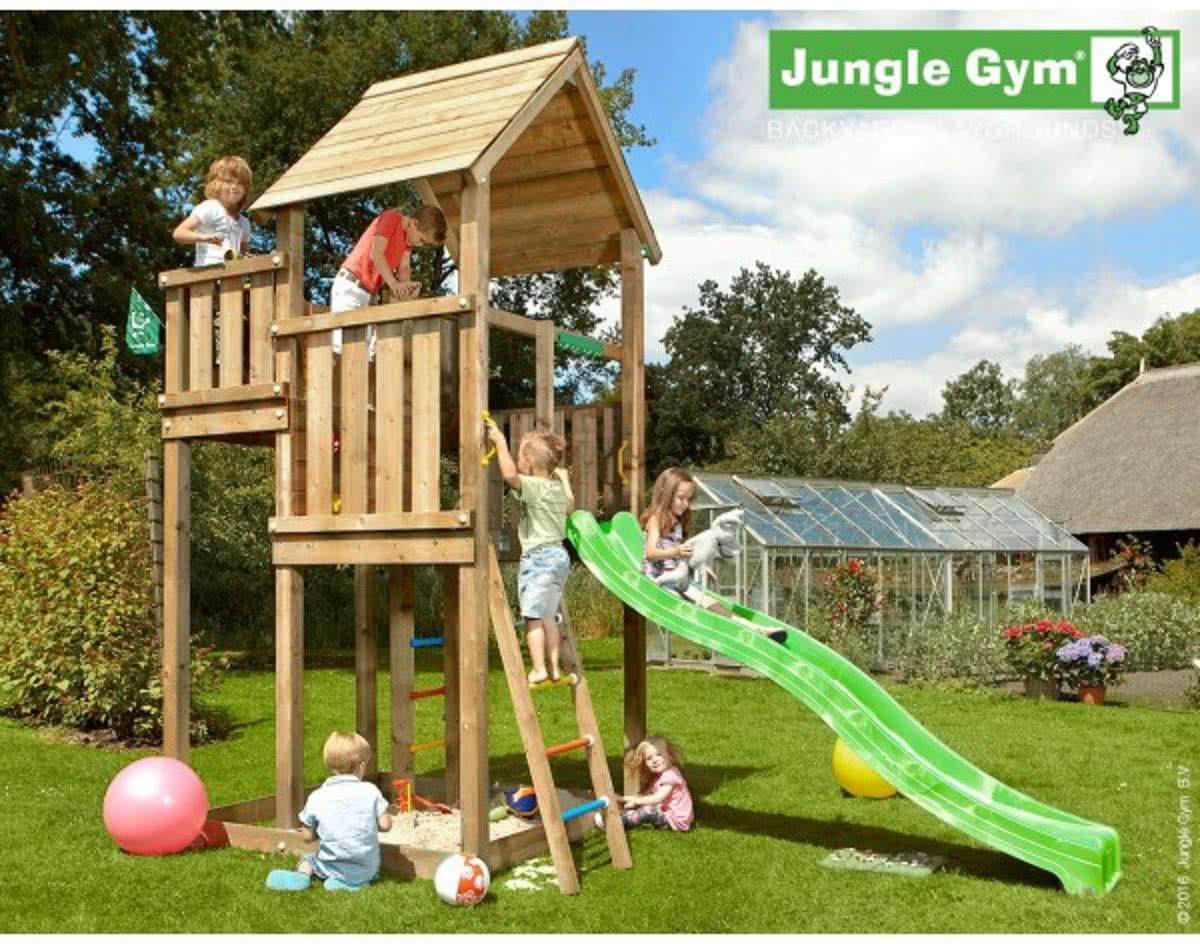 Jungle Gym Speeltoren met Glijbaan (lichtgroen) Palace