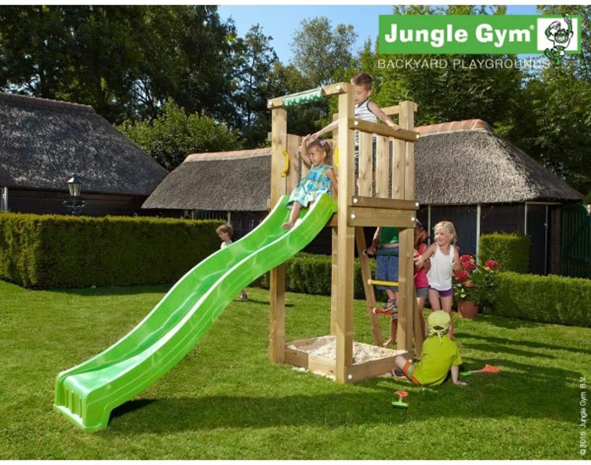 Jungle Gym Speeltoren met Glijbaan (lichtgroen) Tower