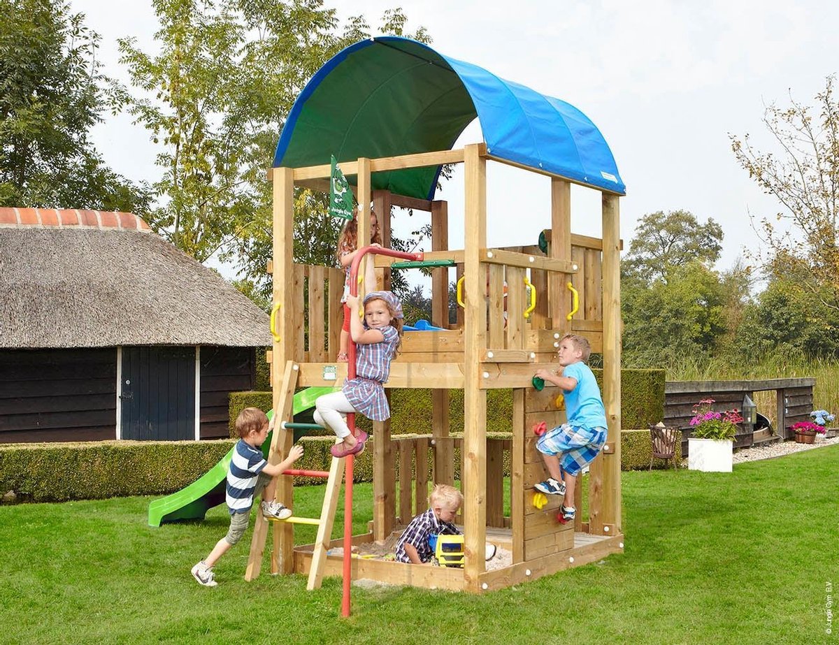 Speeltoestel Kleine Tuin • Farm Firemans Pole & slide