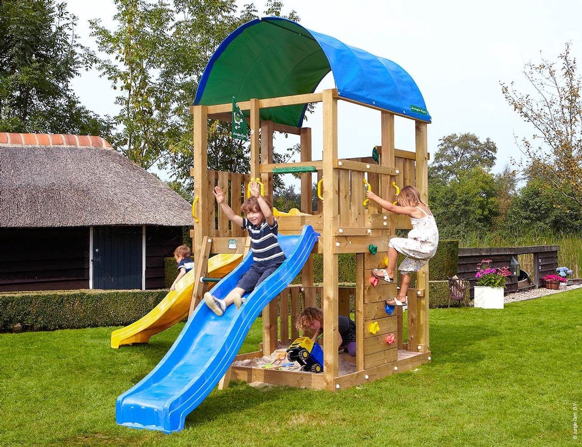 Speeltoren Hout • Jungle Farm 2 slides