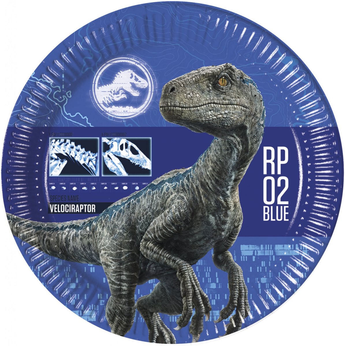 8 kartonnen Jurassic World 2™ borden - Feestdecoratievoorwerp