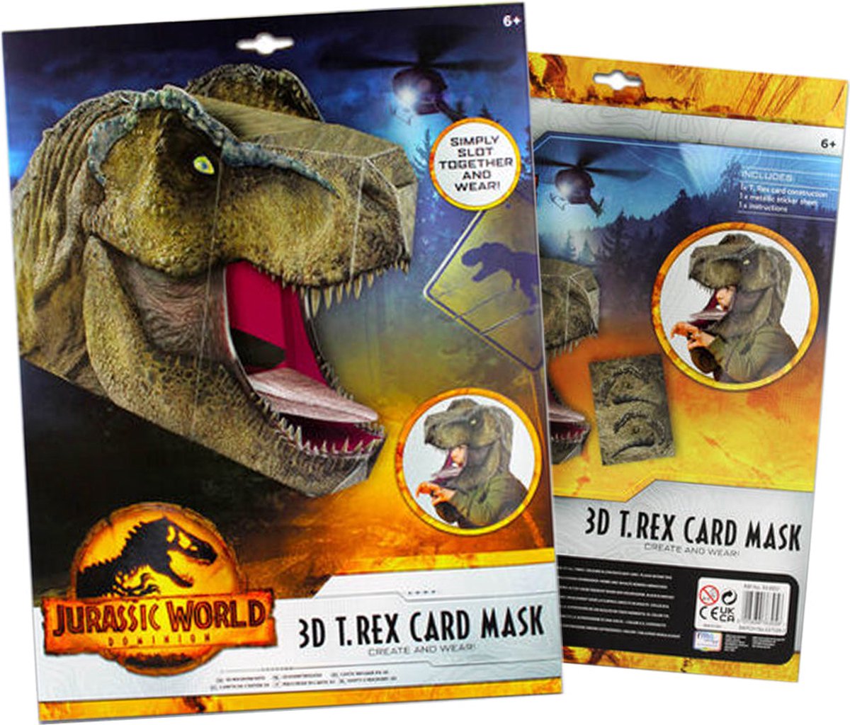 Jurassic World Dominion 3D T-Rex Card Mask