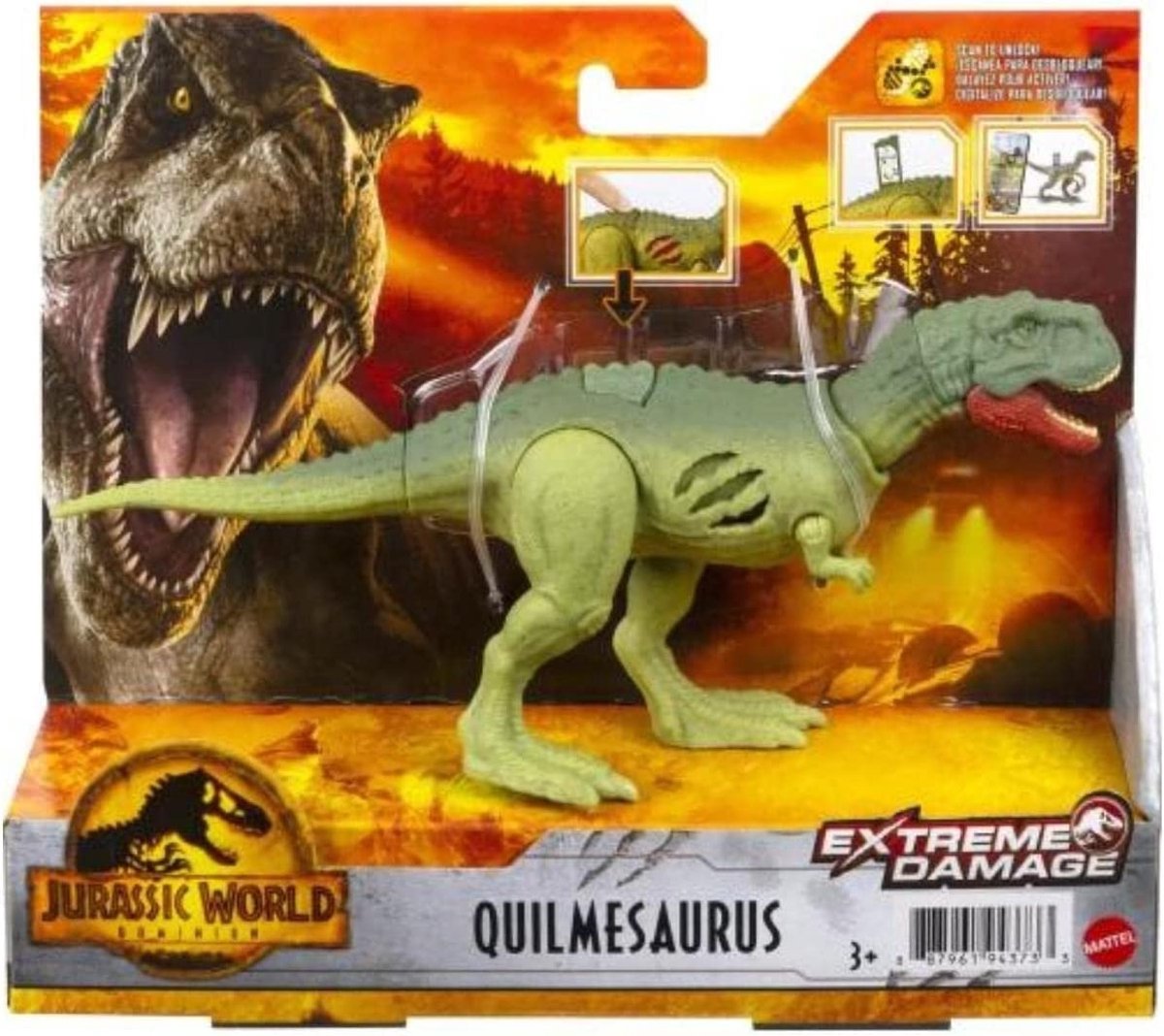 Jurassic World Extreme Damage Quilmesaurus - 4 x 16 x 7 cm