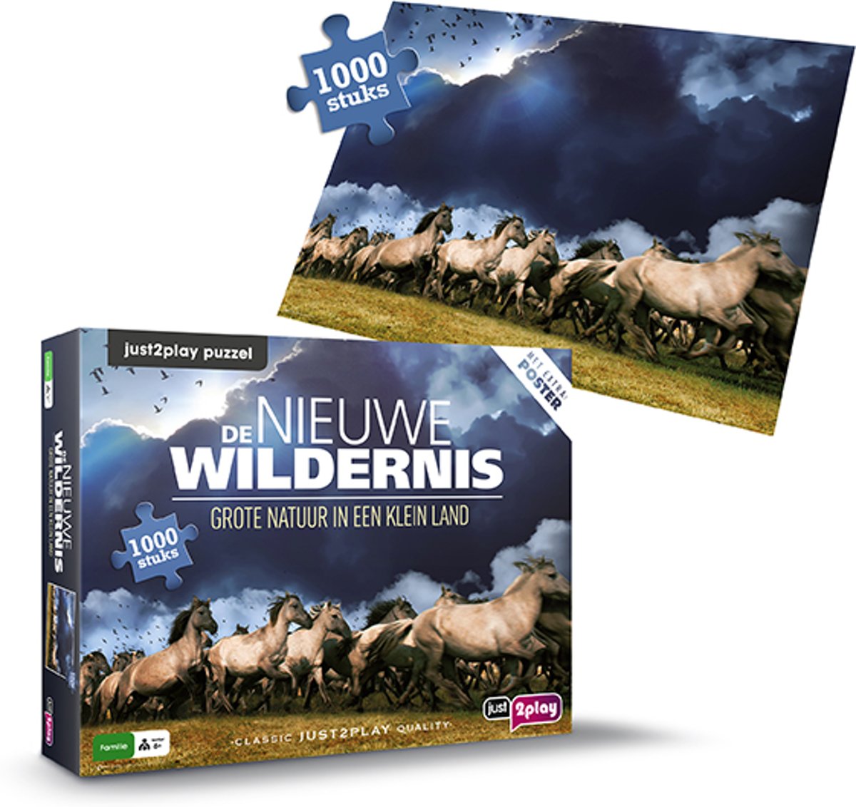 De Nieuwe Wildernis paarden - Legpuzzel - 1000 Stukjes