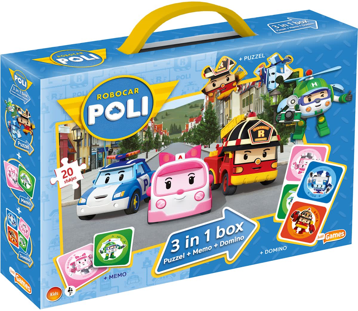 Robocar Poli - 3-in-1 Box (Puzzel+Memo+Domino)