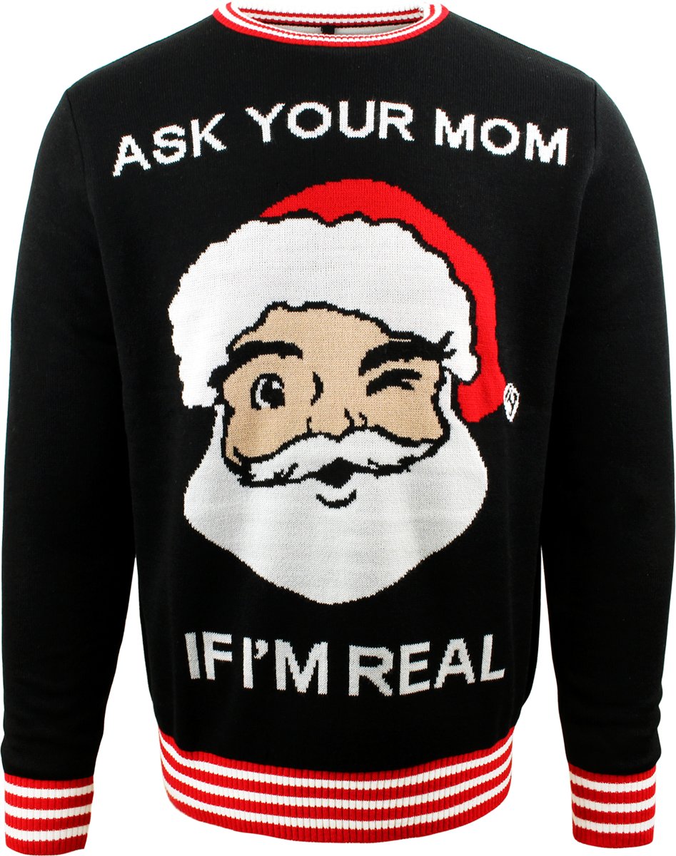 JAP Foute kersttrui - Ask your mom - Dames en heren - Maat L