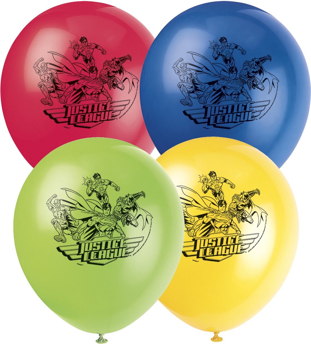 8 latex Justice League™ ballonnen - Feestdecoratievoorwerp