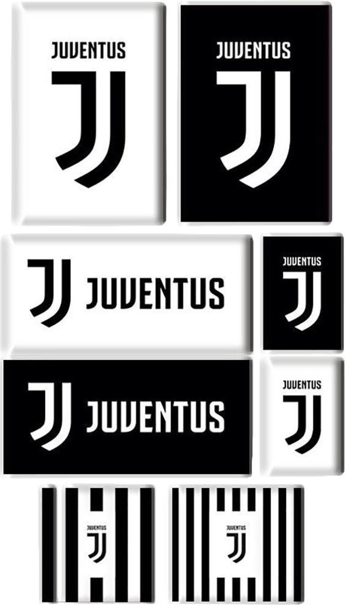 Taylors - Juventus FC Bubbel Sticker Set (Wit/Zwart)