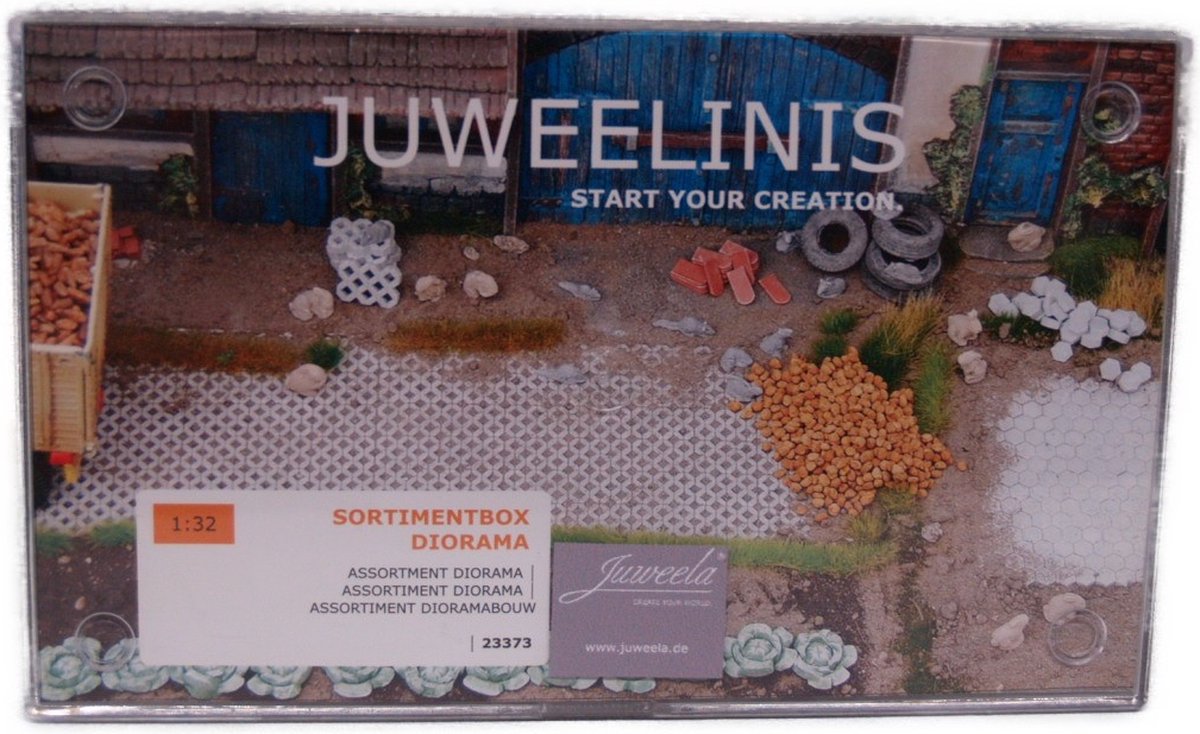 23373 - Juweelinis assortiment box schaal 1:32 dioramas - 10 verschillende producten