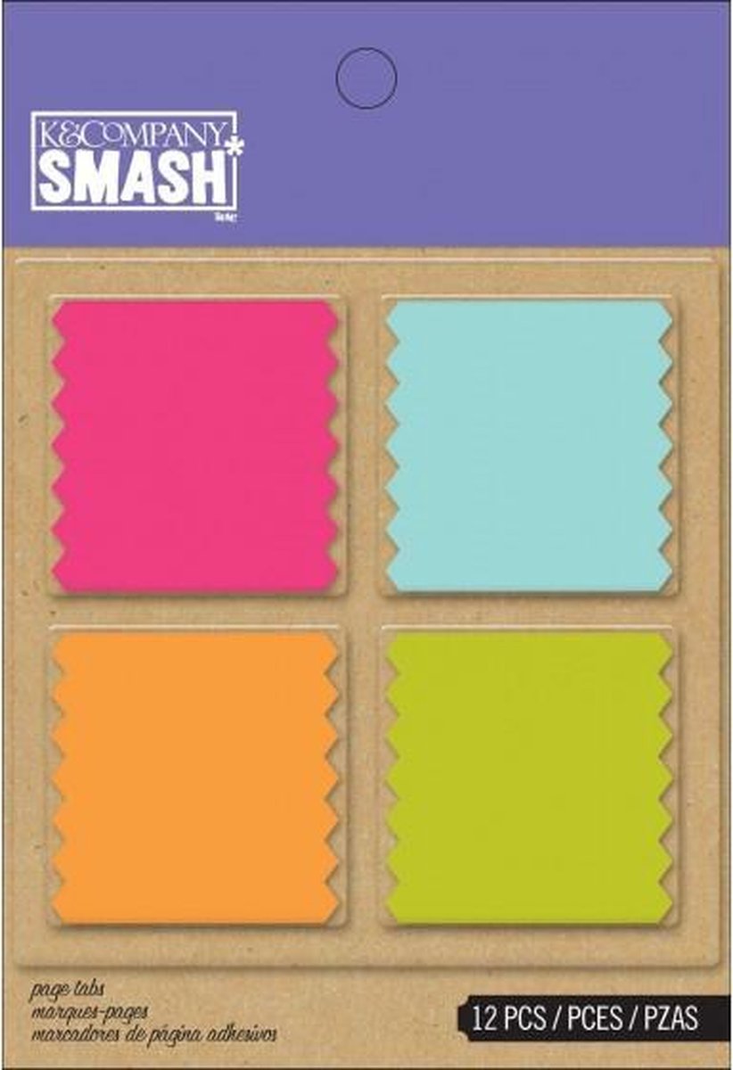 K&Company smash fabric tabs