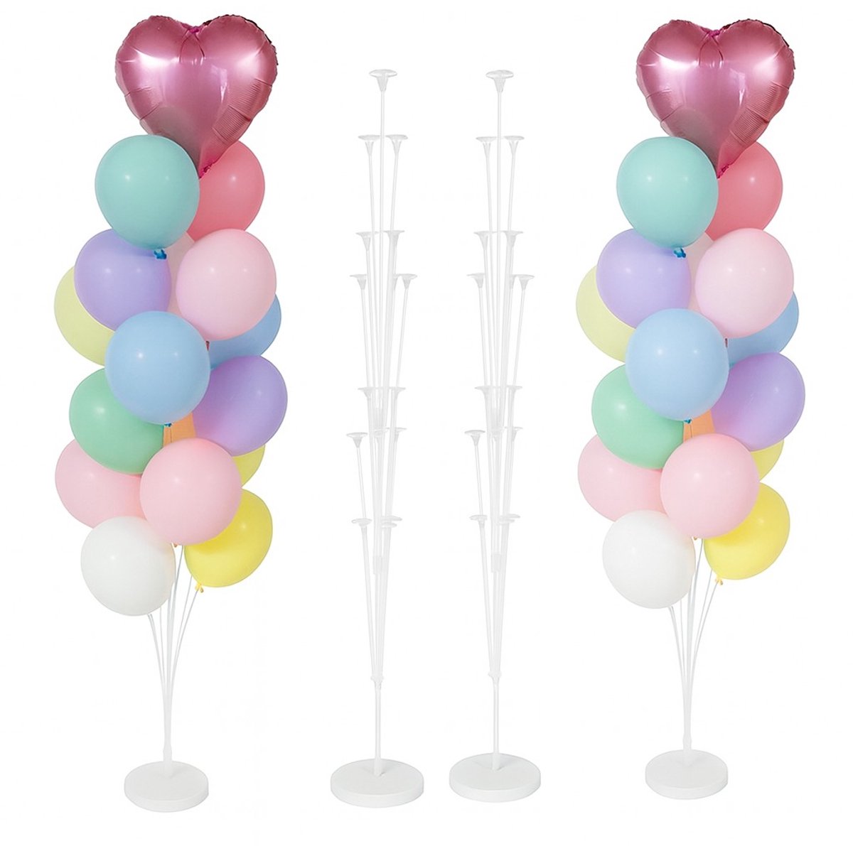 K&R Ventures® Ballonhouder – 19 Buis Ballonstandaard – Ballon Toren voor Verjaardagen, Bruiloften & Feesten – Herbruikbare Ballonhouder Set – Decoratieve Ballonstand – Feestdecoratie & Cadeau