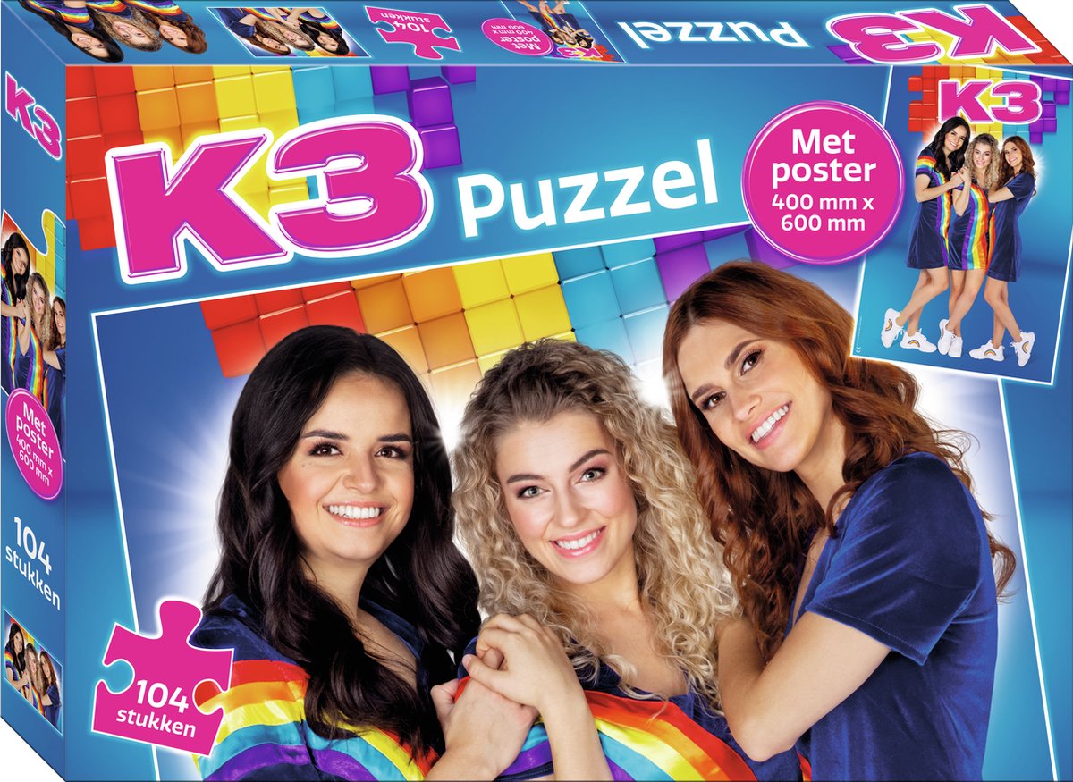 K3 Puzzel - Met poster 40 x 60cm - 104 stukjes