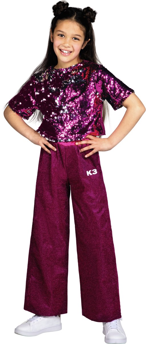 K3 verkleedkleding - verkleedpak roze 6/8 jaar - maat 134