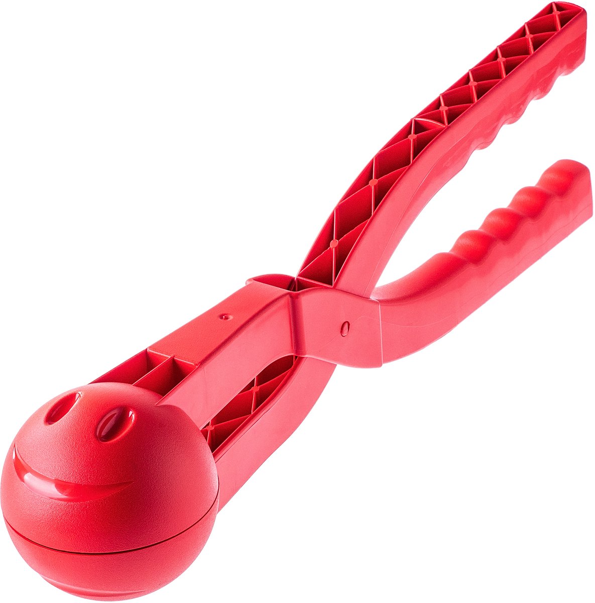   Sneeuwbalvormer, sneeuwbaltang van robuust kunststof, sneeuwbalspeelgoed voor onvergetelijke winterdagen, sneeuwbalmakers (rood)