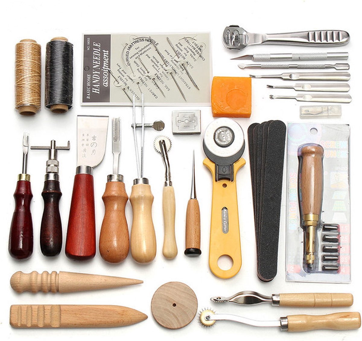 Complete Leerbewerking Gereedschap Set - Inclusief 37 Tools