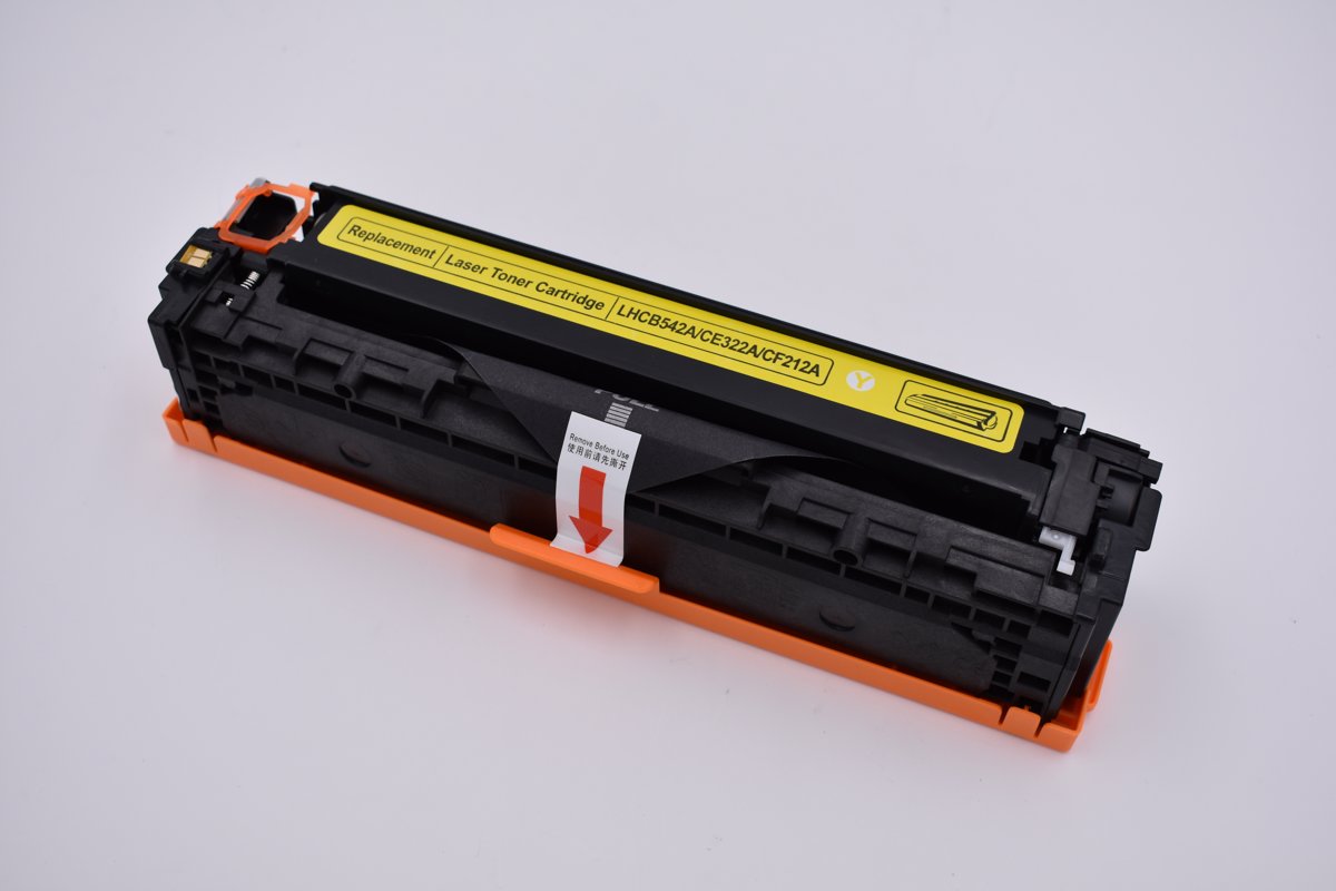 KATRIZ® huismerk toner  CB542A/CE322/CF212Yvoor HP LaserJet Pro 200 color M251n/251nw/ MFP M276n / CP1525N/CP1525NW/CM1415FN/CM1415FNW MFP/ CP1210/CP1215/CP1515N/CP1518ni/CM1312/CM1510/CM1300Canon LBP5050/LBP5050n