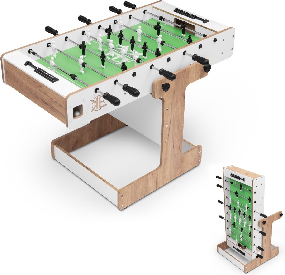 KE Voetbaltafel - Wit - Kickertafel - Voetbaltafel