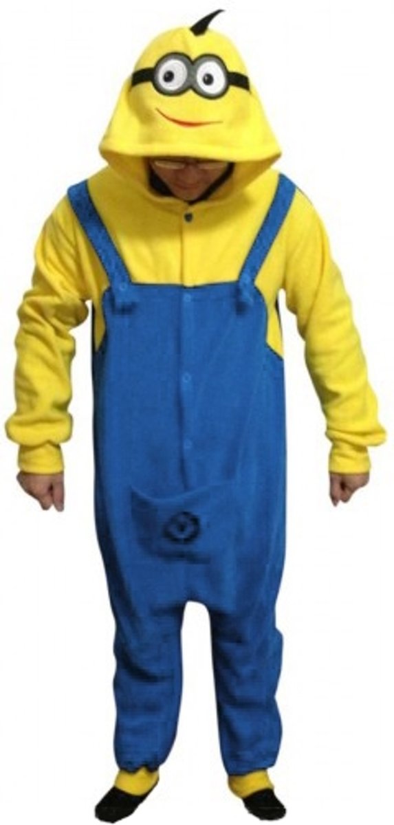 KIMU onesie Minion baby pakje Verschrikkelijke Ikke - maat 68-74 - Minionpakje romper pyama