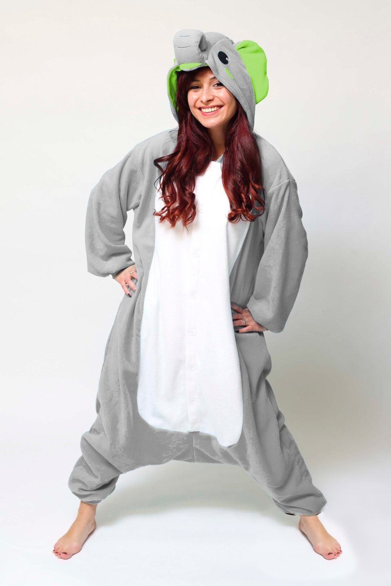 KIMU onesie olifant baby pakje grijs Dombo - maat 86-92 - romper pyama