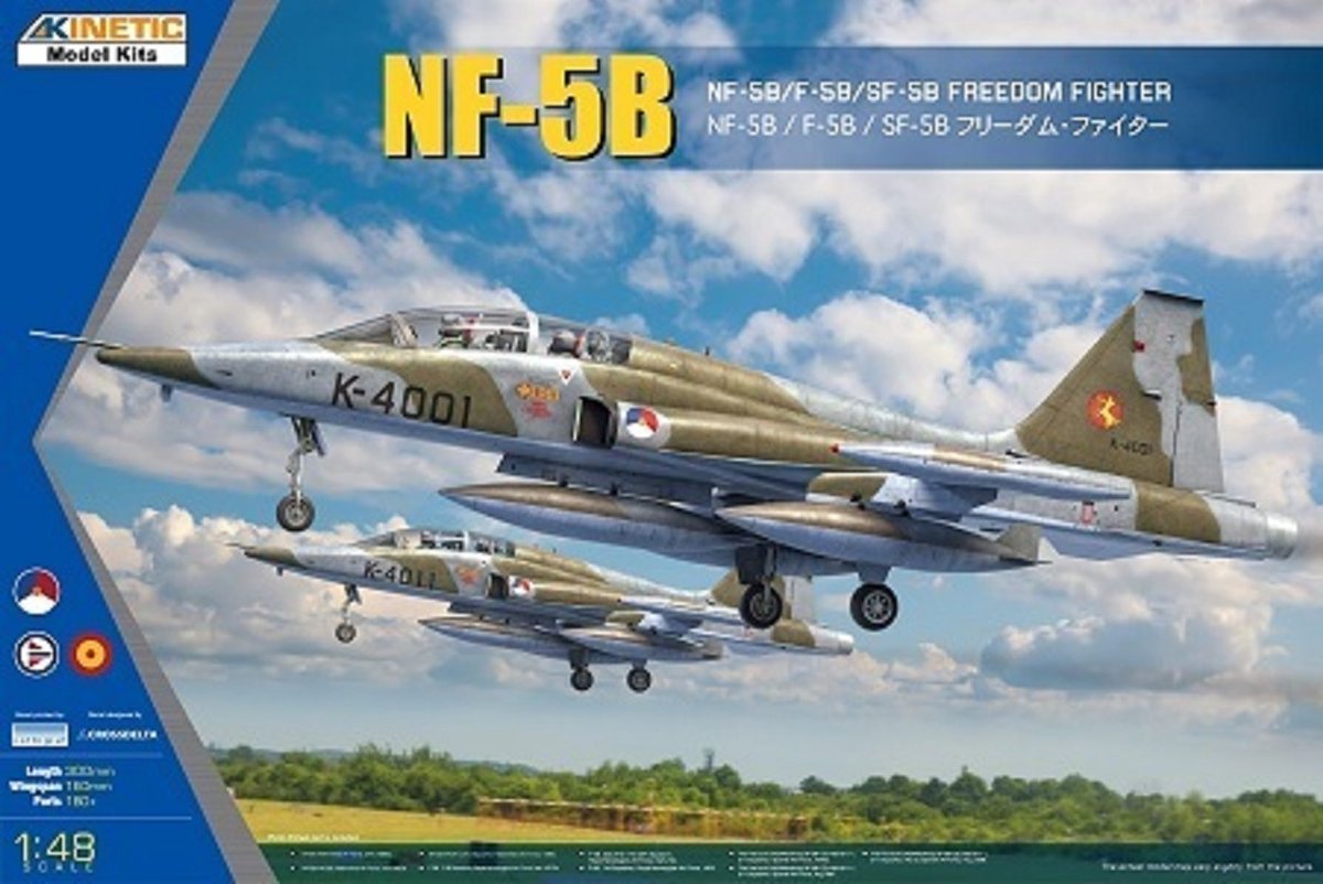 1:48 Kinetic 48117 NF-5B/F-5B/SF-5B Freedom Fighter II Plastic kit