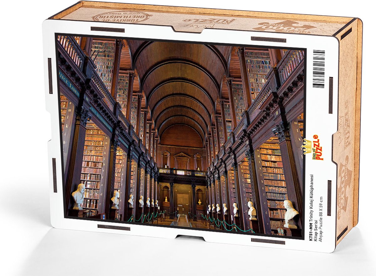 Bibliotheek van Trinity college houten puzzel 2000 stukjes