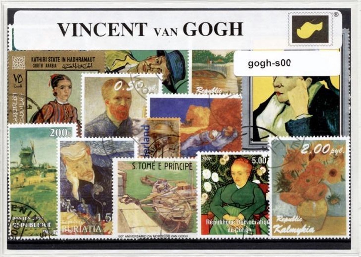 Vincent van Gogh - postzegelpakket cadeau met verschillende postzegels