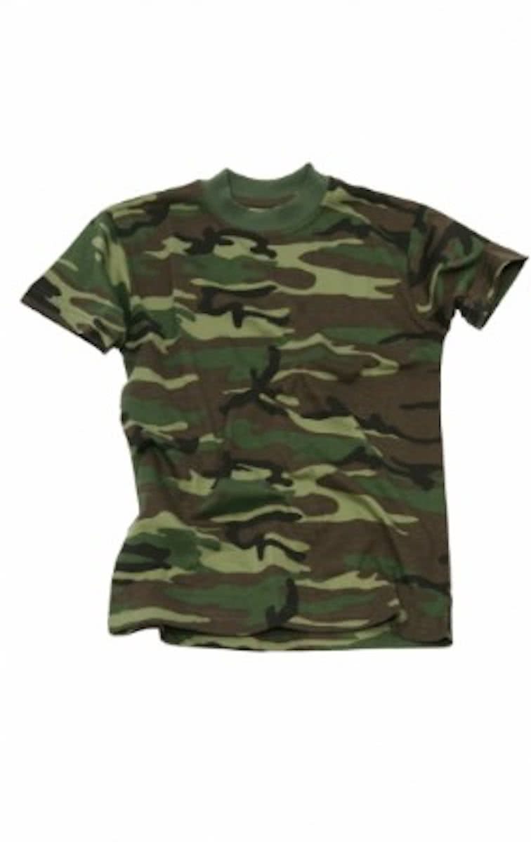 Kinder T-shirt leger camouflage Maat 140