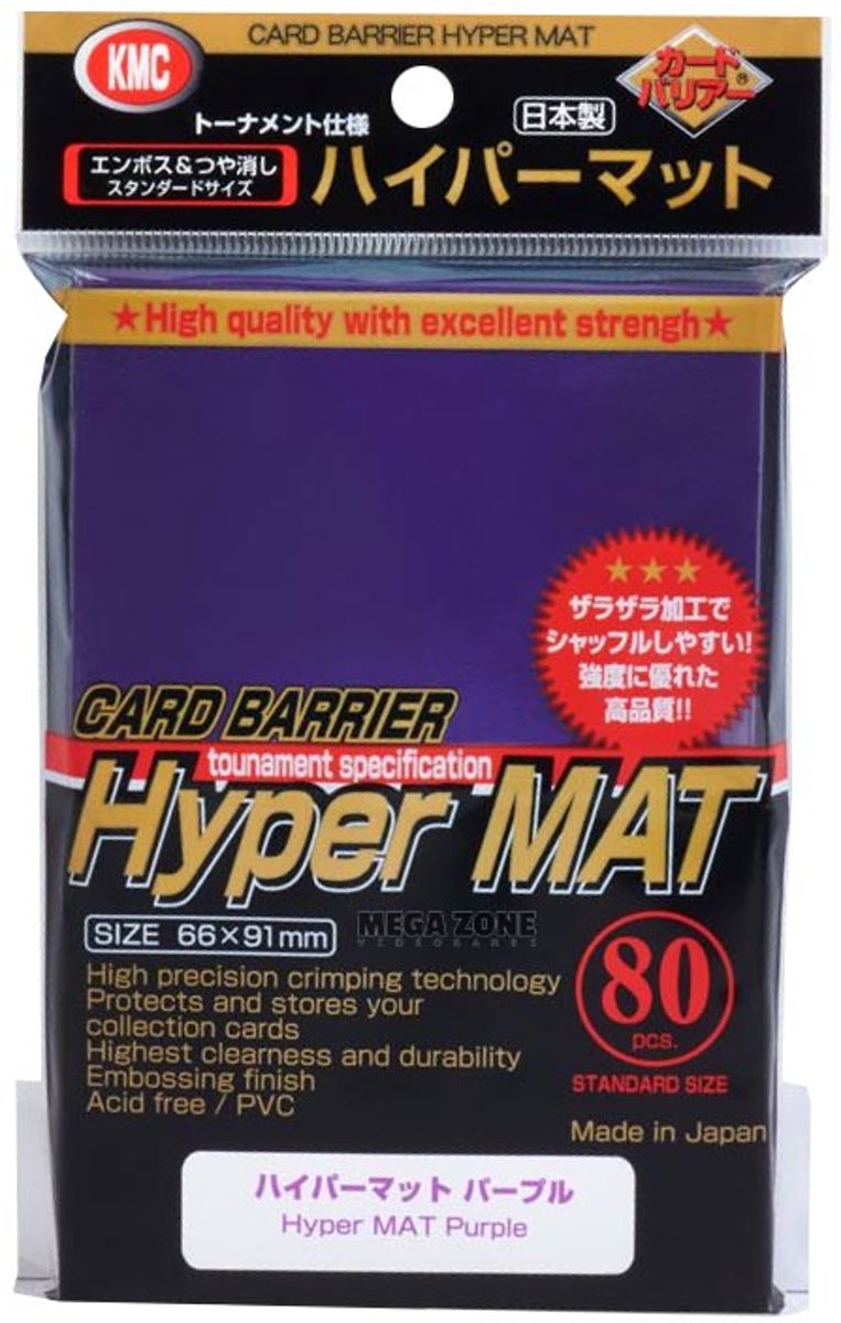 KMC Hyper MAT sleeves 80 stuks Standard Size - Purple