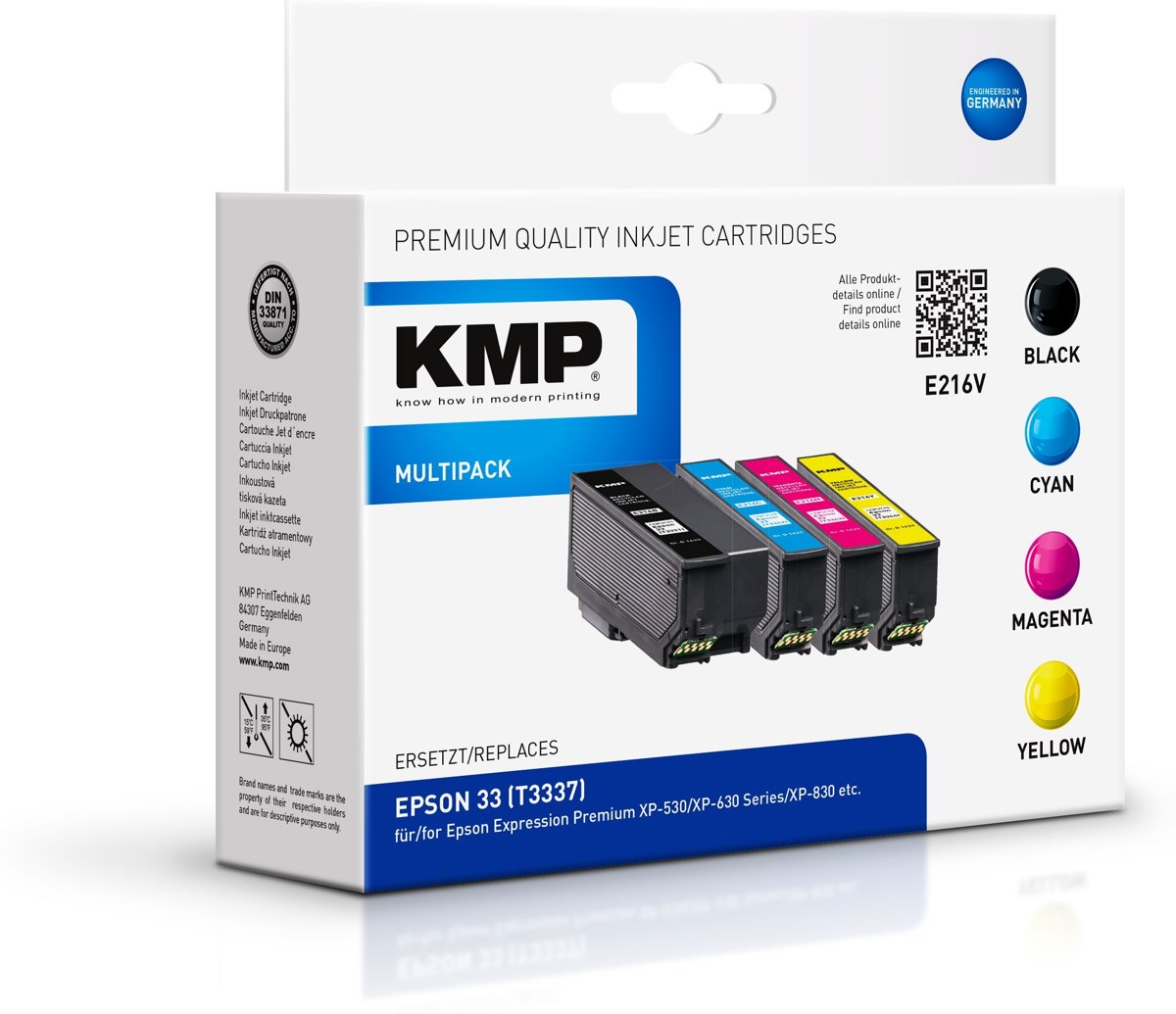 KMP 1633,4855 inktcartridge Compatible Foto zwart Multipack