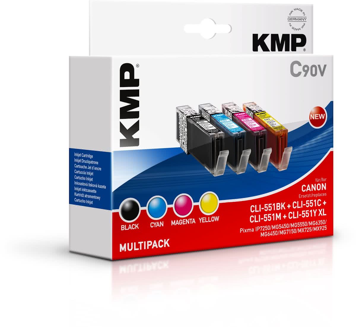 KMP C90V - Inktcartridge / Cyaan / Zwart / Geel / Magenta